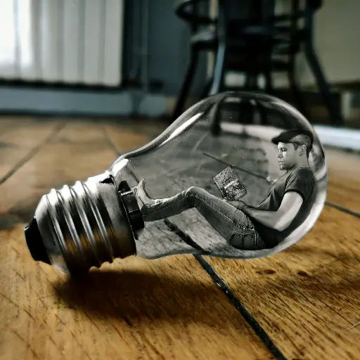 Des projets plein la tête ! Avec de nouvelles créations d'affiches et d'autres projets créatifs. Reflexion idées Ampoule. Création artistique Trapanel, graphiste photographe de Brive-La-Gaillarde en Corrèze