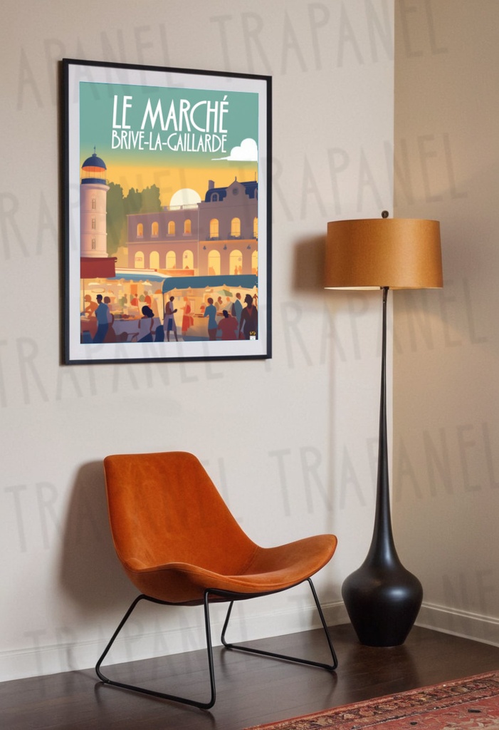 Affiche Le Marché de Brive-La-Gaillarde