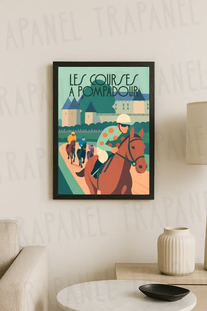 Affiche Trapanel Décoration Chateau Pompadour Corrèze Situation.webp