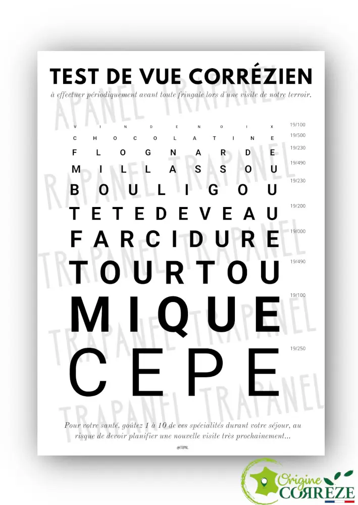 Carte Postale - Test de Vue