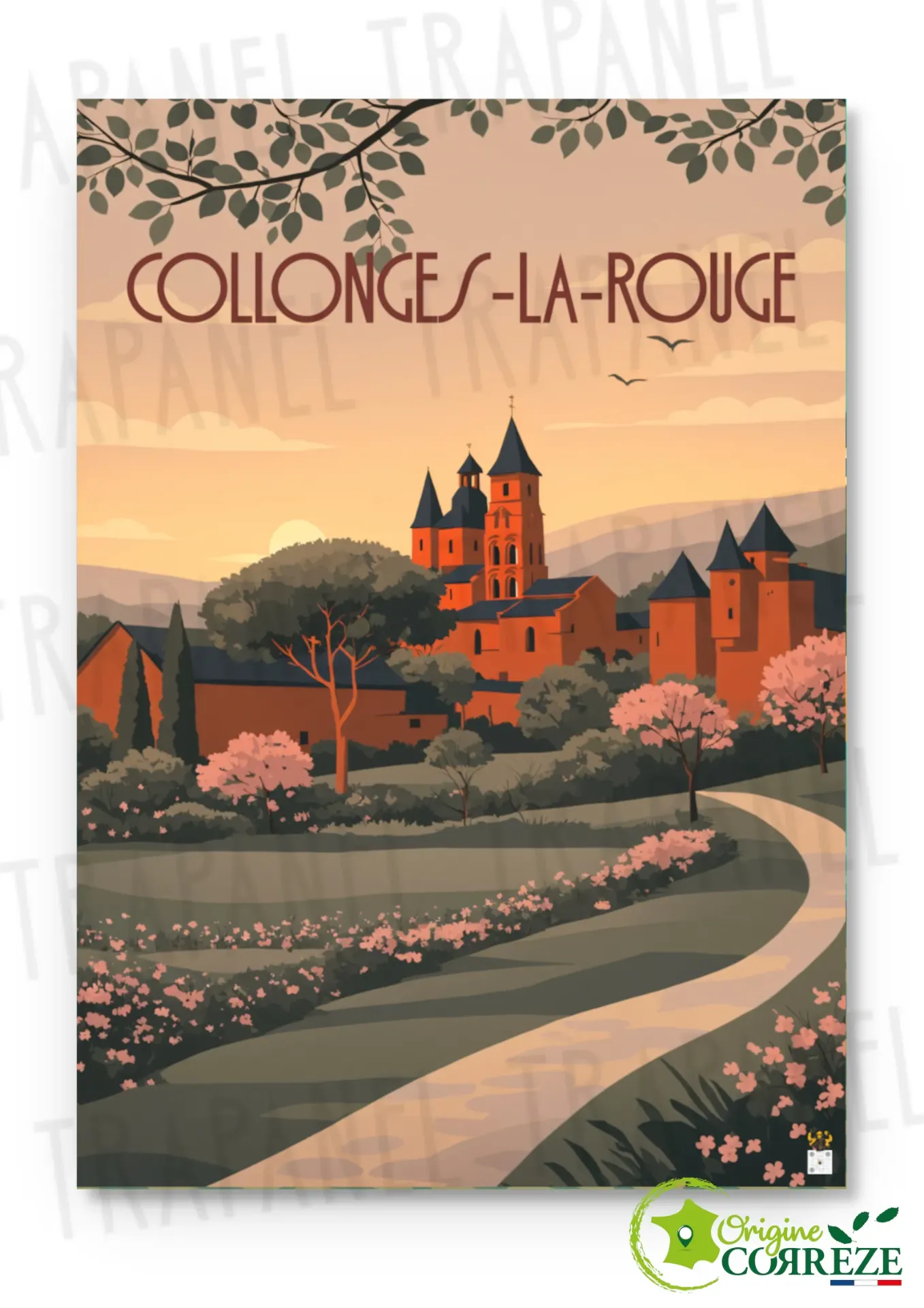 Affiche – Collonges-la-Rouge ❤️ (Largeur x Hauteur (en cm) environ : 30 x 40, Sans Cadre)