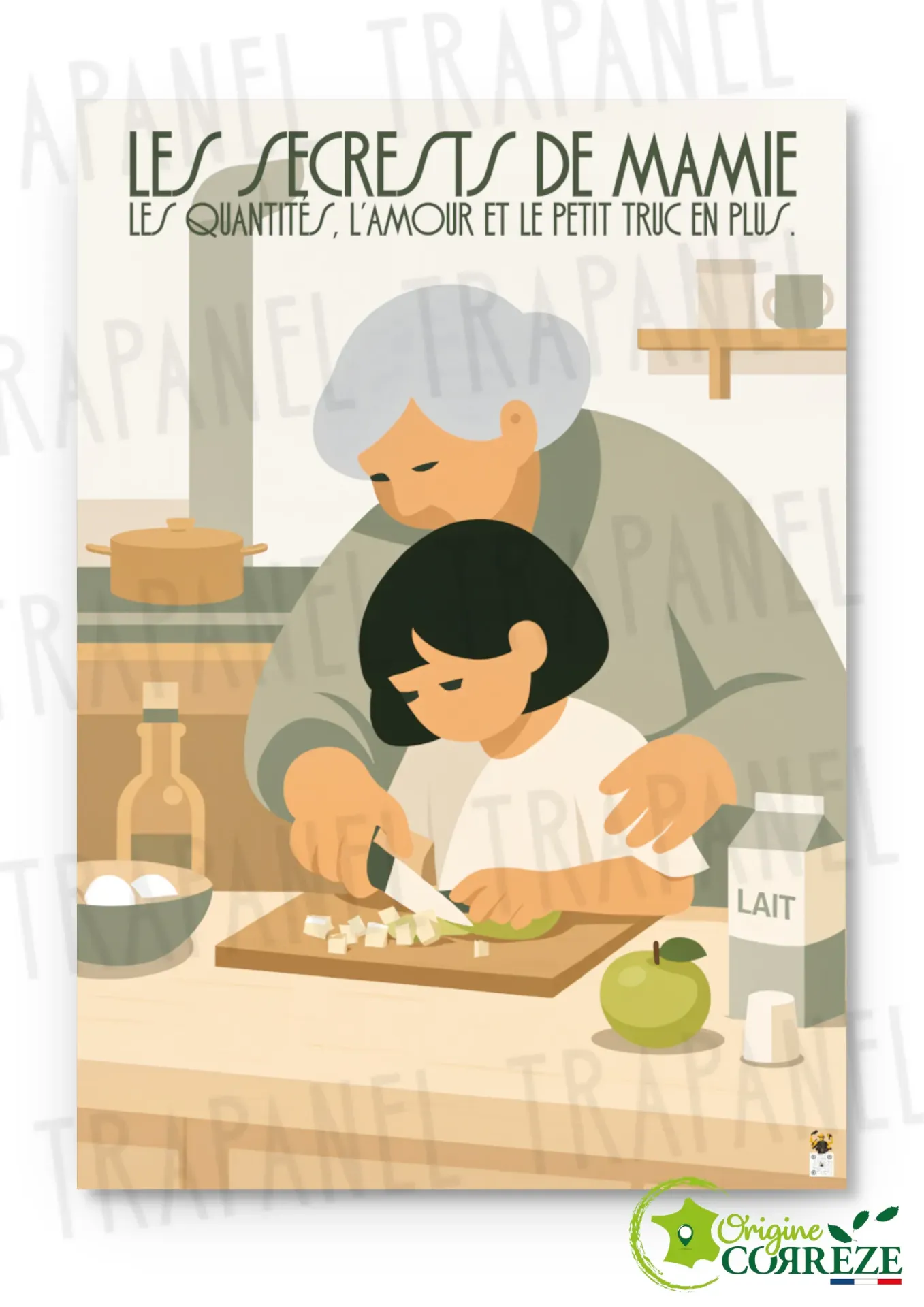 Affiche – Le Secret de Mamie 🍎 (Largeur x Hauteur (en cm) environ : 30 x 40, Sans Cadre)