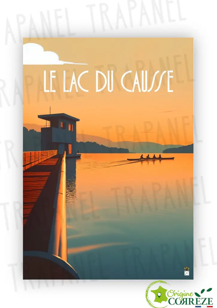 Affiche Le lac du Causse en Corrèze (Largeur x Hauteur (en cm) environ : 30 x 40, Sans Cadre)