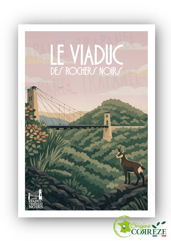 Carte postale Viaduc des Rochers Noirs en Corrèze