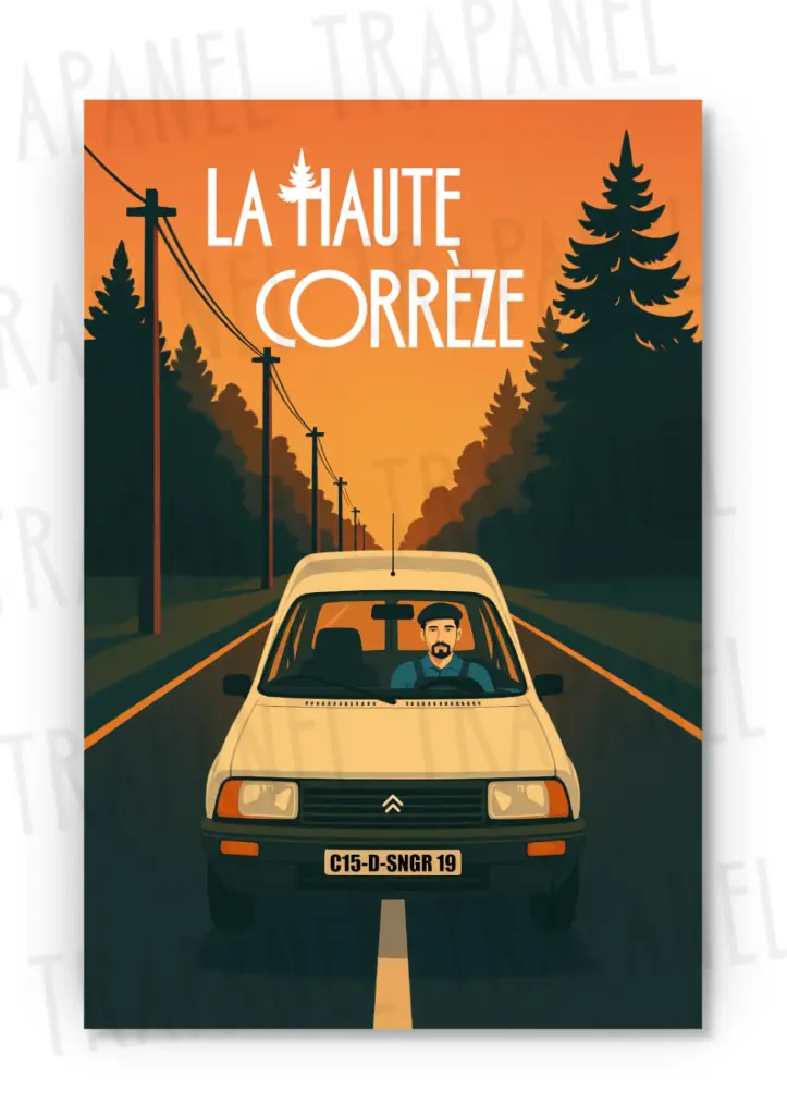 Affiche Vintage – La Haute Corrèze en C15