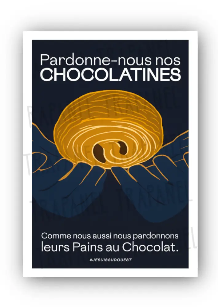 Carte Postale « Pardonne-nous nos Chocolatines » – Trapanel