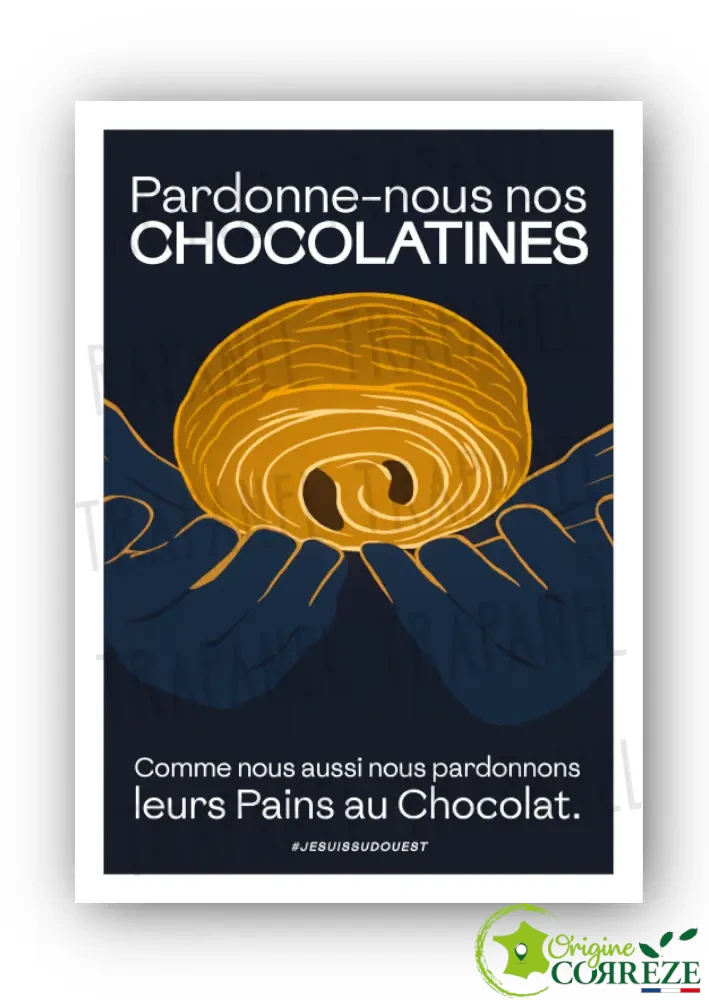 Carte Postale « Pardonne-nous nos Chocolatines » – Trapanel