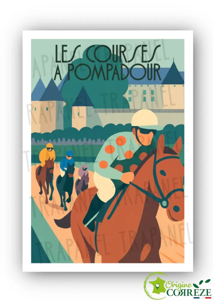 Carte Postale « Les Courses à Pompadour » – Trapanel