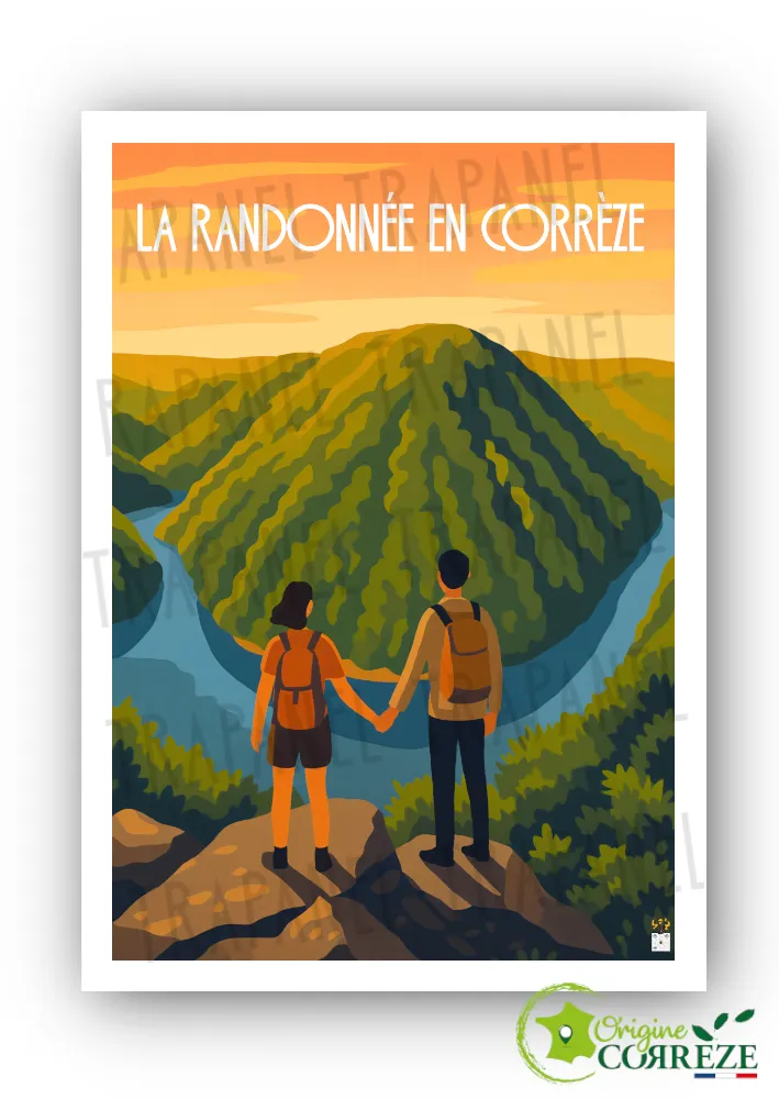 Carte Postale La Randonnée en Corrèze – Le belvédère qui fait taire les mollets – Trapanel