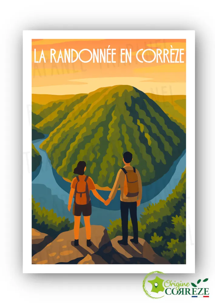 Carte Postale La Randonnée en Corrèze – Le belvédère qui fait taire les mollets – Trapanel