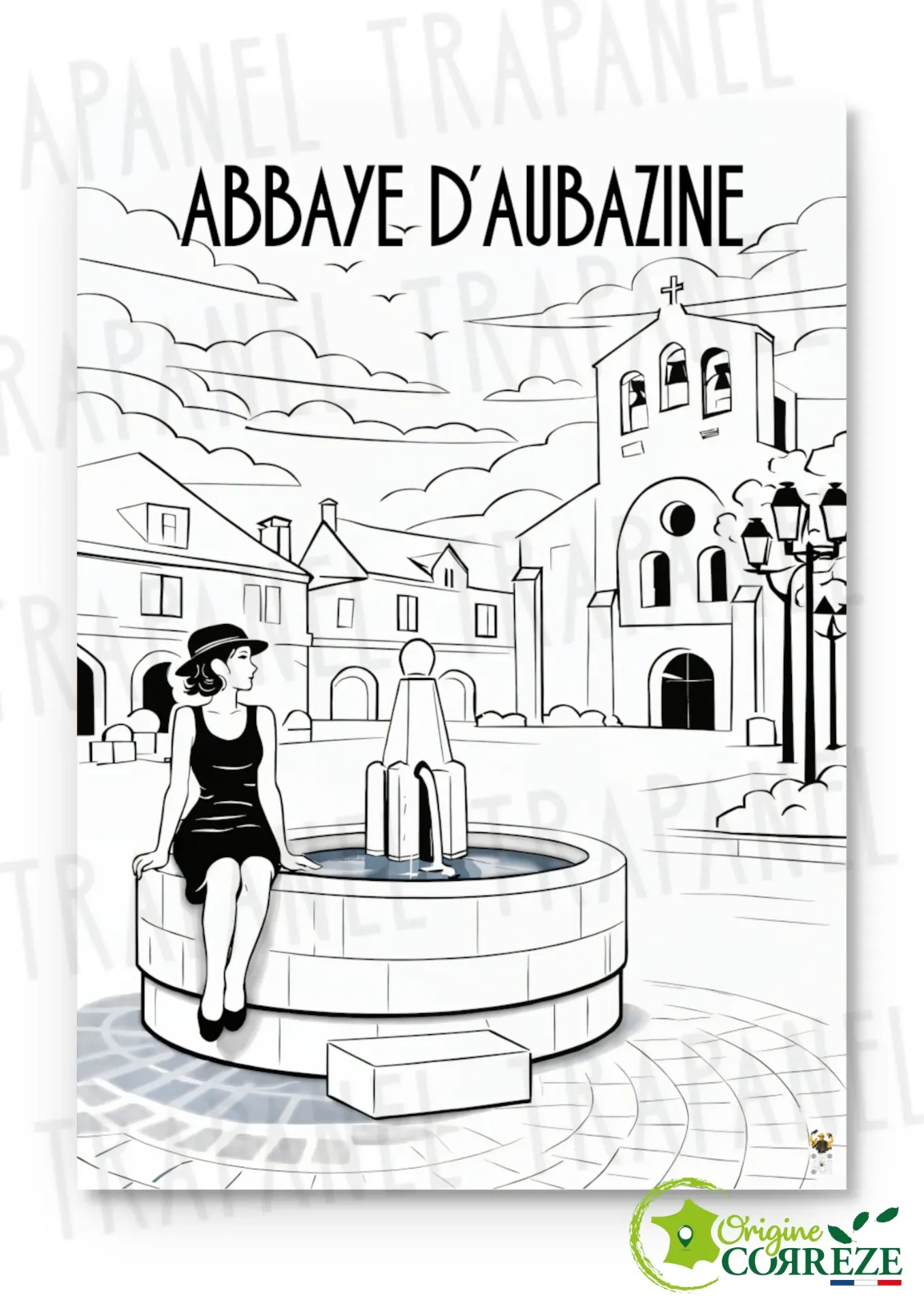 Affiche – Aubazine ⛪ (Largeur x Hauteur (en cm) environ : 30 x 40)