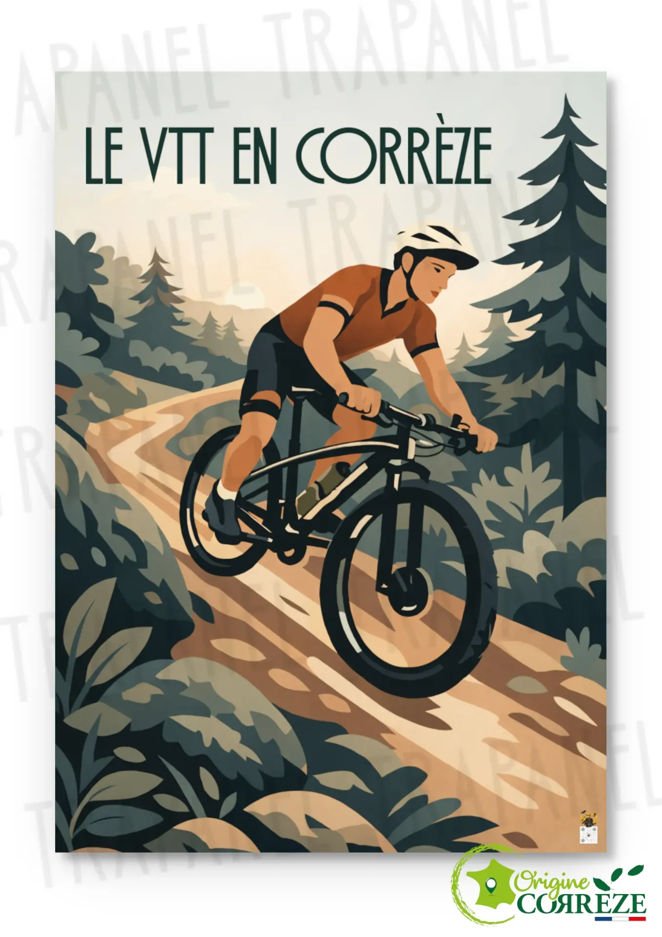 Affiche – Le VTT en Corrèze 🚵 (Largeur x Hauteur (en cm) environ : 30 x 40)