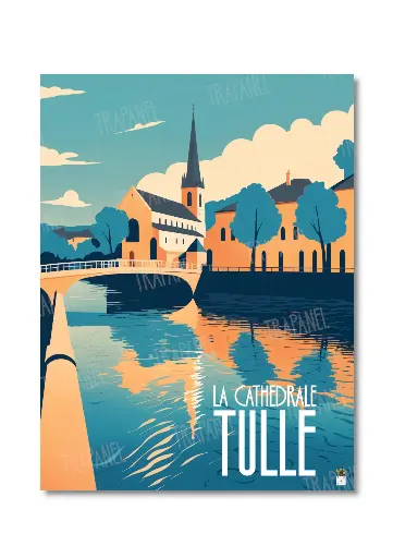 Affiche Vintage – La Cathédrale de Tulle, Corrèze