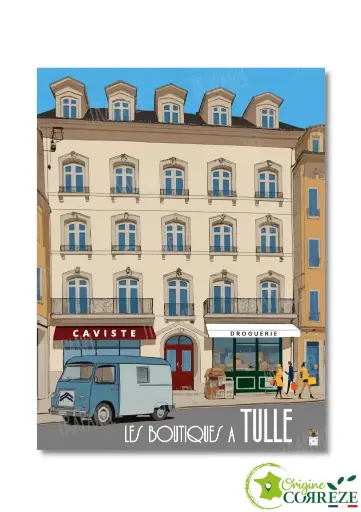 Affiche Vintage – Les Boutiques de Tulle, Corrèze