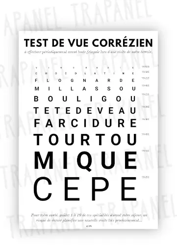 Affiche Test de Vue
