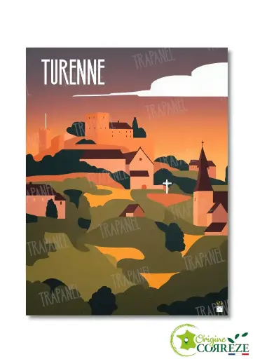 Affiche Vintage – Le Château de Turenne, Corrèze