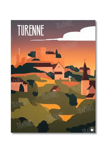 Affiche Vintage – Le Château de Turenne, Corrèze