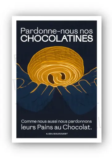 Carte Postale « Pardonne-nous nos Chocolatines » – Trapanel