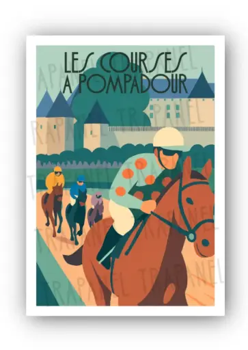 Carte Postale « Les Courses à Pompadour » – Trapanel
