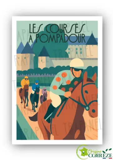 Carte Postale « Les Courses à Pompadour » – Trapanel