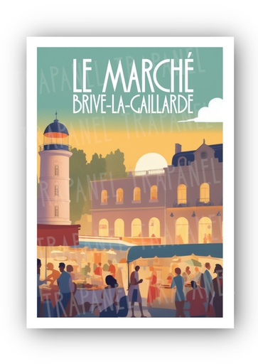 Carte Postale - Marché de Brive-la-Gaillarde