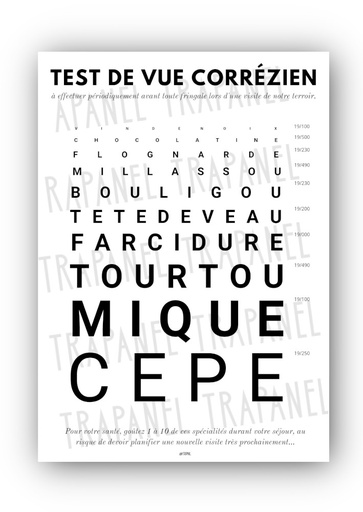 Carte Postale - Test de Vue
