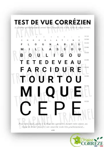 Carte Postale - Test de Vue